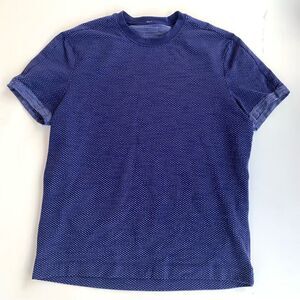 Lululemon Mens L ? Blue Thick Roll Out Tshirt Hero Short Sleeve Stretch pullover